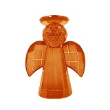ANJO DECORATIVO DE CRISTAL AMBAR