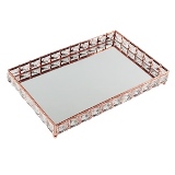 BANDEJA DE METAL ESPELHADA ROSE GOLD