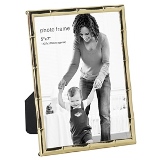 PORTA RETRATO EM METAL E VIDRO DOURADO