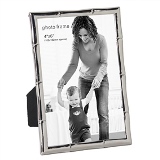 PORTA RETRATO EM METAL E VIDRO PRATEADO