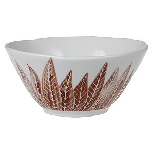 CJ DE BOWLS DE CERAMICA BRANCA COM ESTAMPA 4PCS
