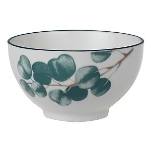 CJ DE BOWLS DE CERAMICA BRANCA COM ESTAMPA 4PCS