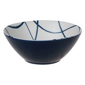 CJ DE BOWLS DE CERAMICA PRETO COM ESTAMPA 4PCS