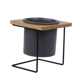 CACHEPOT DE CERAMICA CINZA