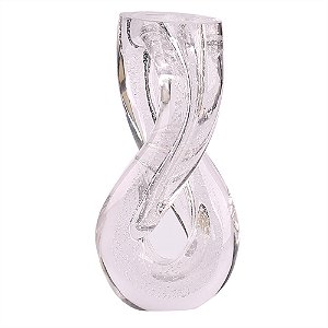 VASO DECORATIVO EM VIDRO - TRANSPARENTE - 15X8.5X30CM