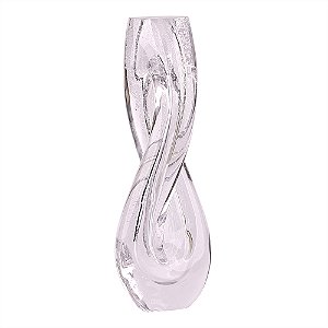 VASO DECORATIVO EM VIDRO - TRANSPARENTE - 15.5X8X43.5CM