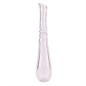VASO DECORATIVO EM VIDRO - TRANSPARENTE - 10X10X48.5CM