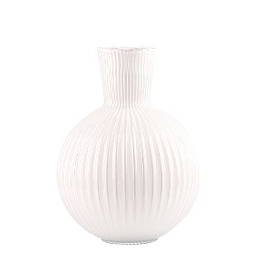 VASO DECORATIVO EM VIDRO BRANCO