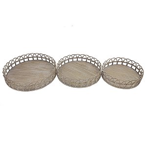 CJ DE BANDEJAS DE BAMBU 3PCS