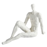 HOMEM DECORATIVO EM CERAMICA PRETA