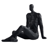 HOMEM DECORATIVO EM CERAMICA BRANCO