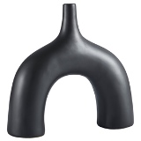 PECA DECORATIVA EM CERAMICA PRETA
