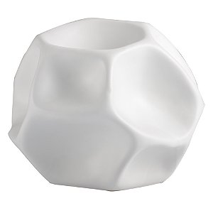 PECA DECORATIVA EM CERAMICA BRANCA