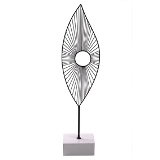 PECA DECORATIVA DE METAL PRETA E BRANCA