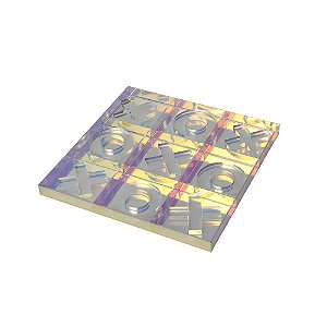 JOGO DA VELHA DE ACRILICO TRANSPARENTE