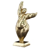 PECA DECORATIVA DE RESINA DOURADA