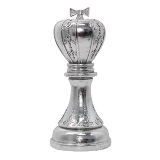 PECA DECORATIVA RAINHA DE RESINA PRATEADA
