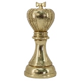 PECA DECORATIVA RAINHA DE RESINA DOURADO