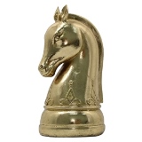 PECA DECORATIVA CAVALO DE RESINA DOURADO