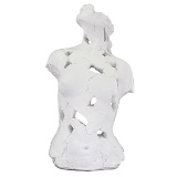 FIGURA DECORATIVA DE RESINA BRANCA