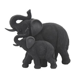 ELEFANTE DE RESINA PRETO