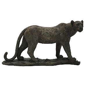 PECA DECORATIVA EM RESINA TIGRE PRETO 28X8X814