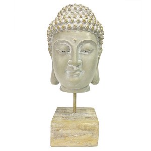 BUDDHA DECORATIVO DE RESINA BEGE
