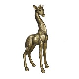 GIRAFA DE RESINA DOURADA