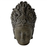 FIGURA DECORATIVA DE CERAMICA CINZA