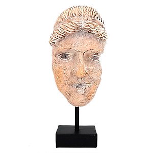 PECA DECORATIVA EM RESINA BEGE E PRETO