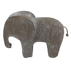 ELEFANTE DECORATIVA DE RESINA MARROM