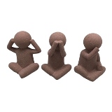 BONECOS DECORATIVOS DE CIMENTO NAO VEJO,NAO FALO E NAO ESCUT