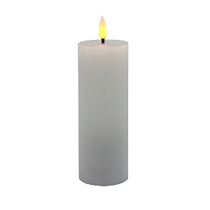VELA DECORATIVA COM LED EM CERA COR BRANCA