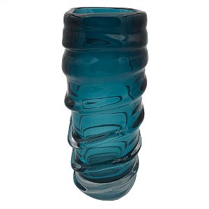 VASO DE VIDRO AZUL