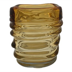 VASO DE VIDRO AMBAR