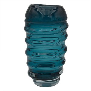 VASO DE VIDRO AZUL