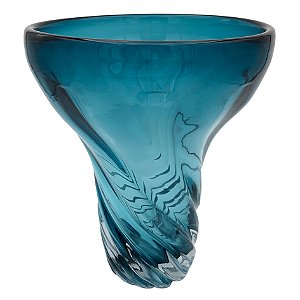 VASO DE VIDRO AZUL
