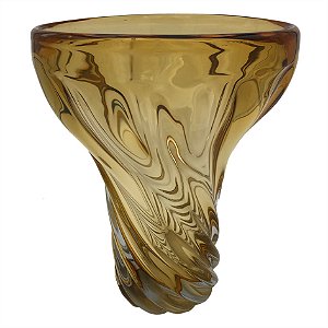 VASO DE VIDRO AMBAR
