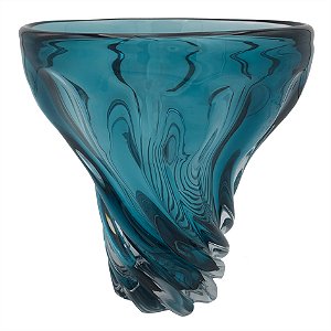 VASO DE VIDRO AZUL