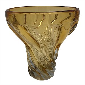 VASO DE VIDRO AMBAR
