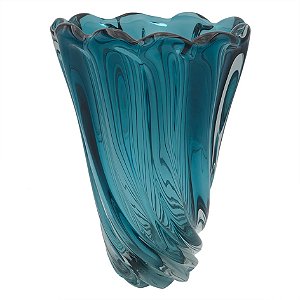 VASO DE VIDRO AZUL