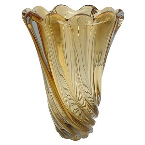 VASO DE VIDRO AMBAR