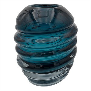 VASO DE VIDRO AZUL