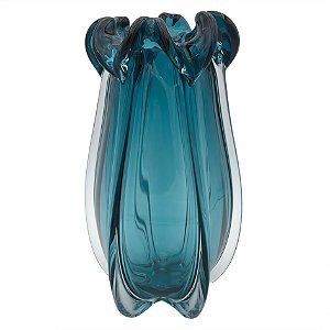 VASO DE VIDRO AZUL