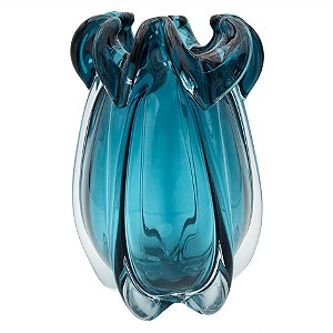 VASO DE VIDRO AZUL
