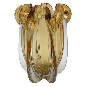 VASO DE VIDRO AMBAR