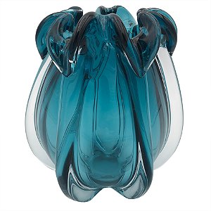 VASO DE VIDRO AZUL