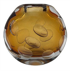 VASO DE VIDRO AMBAR