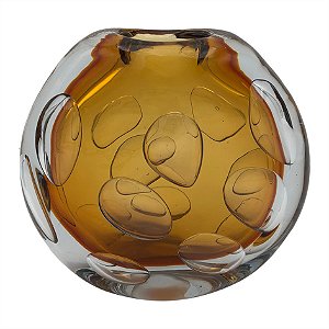 VASO DE VIDRO AMBAR
