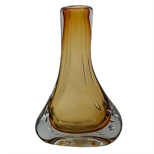 VASO DE VIDRO AMBAR